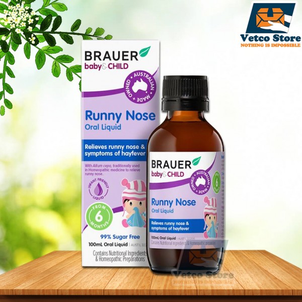 Siro Trị Sổ Mũi Cho Bé Brauer Baby & Child Runny Nose 100ml